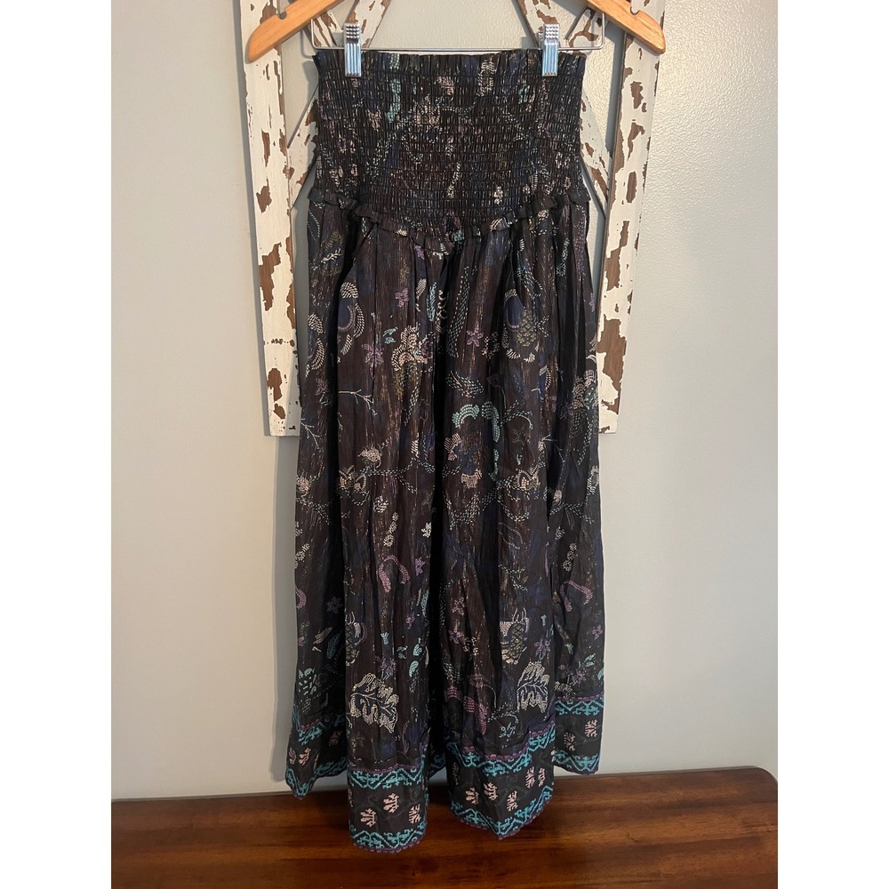Maria Cher Long Skirt 100% Cotton Multi Color Size Small